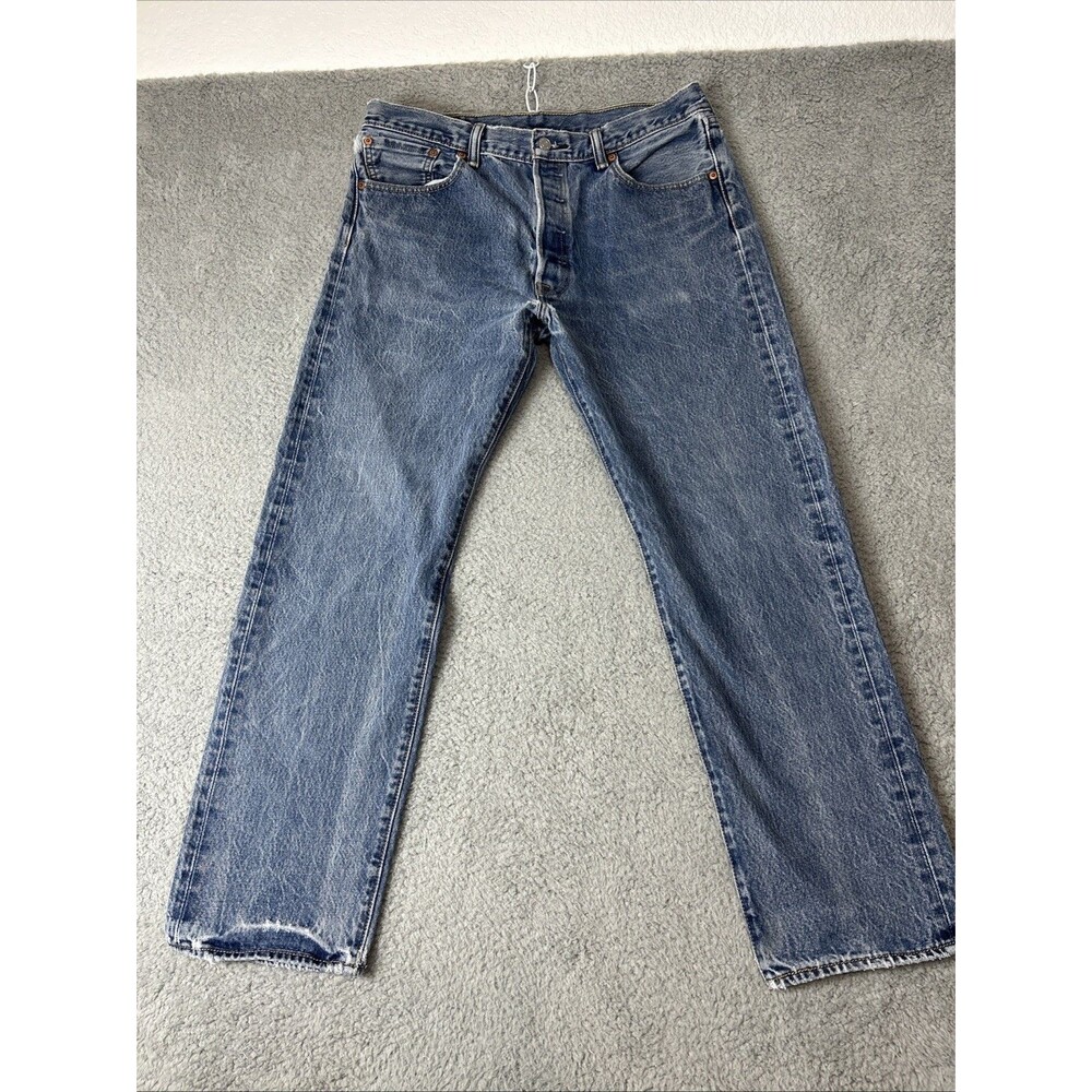 Vintage Levi’s 501 Jeans Made In Mexico 34x28 Red Tag Ruffed Up See pictures